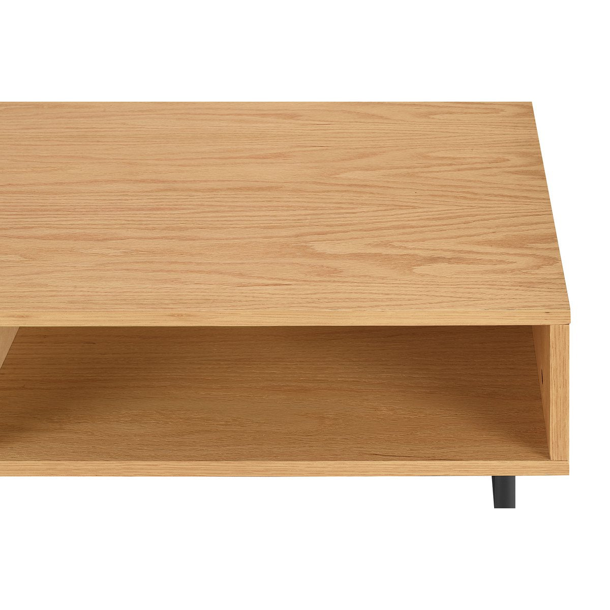 Couchtisch aus Eichenfurnier mit Schublade, 120 × 60 × 40 cm | VIA X SELECTION