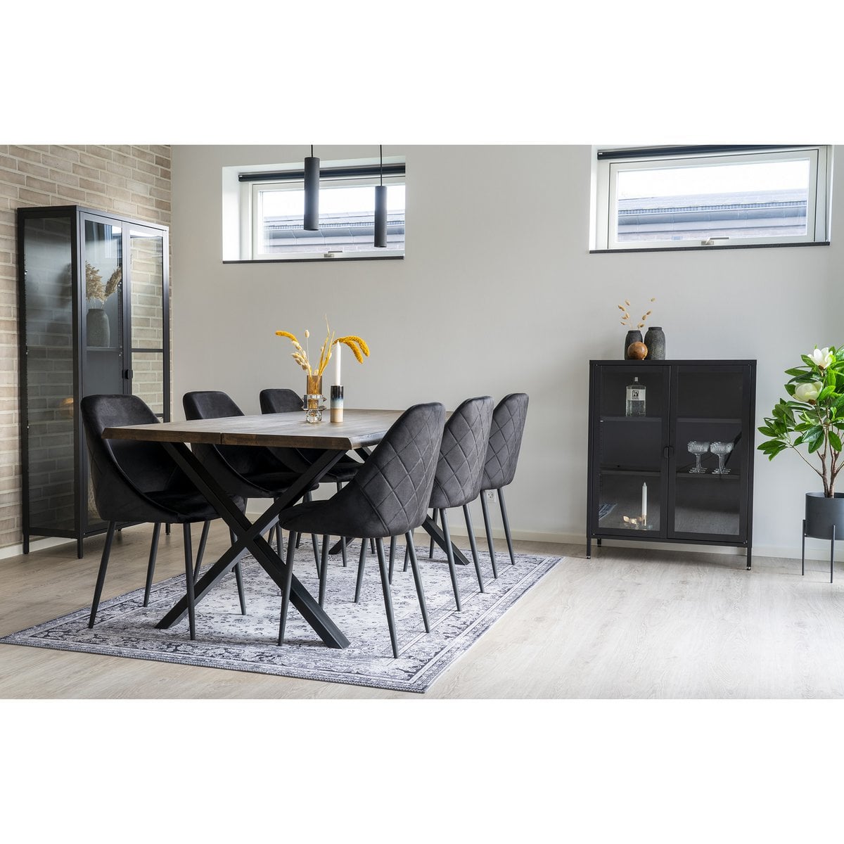 Teppich aus Chenille-Polyester schwarz-weiß, 160 × 230 cm | VIA X SELECTION