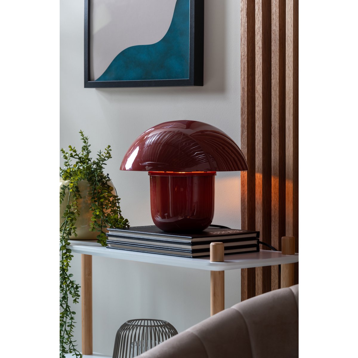 Leitmotiv Fat Mushroom Tischleuchte in in Rot | VIA X SELECTION