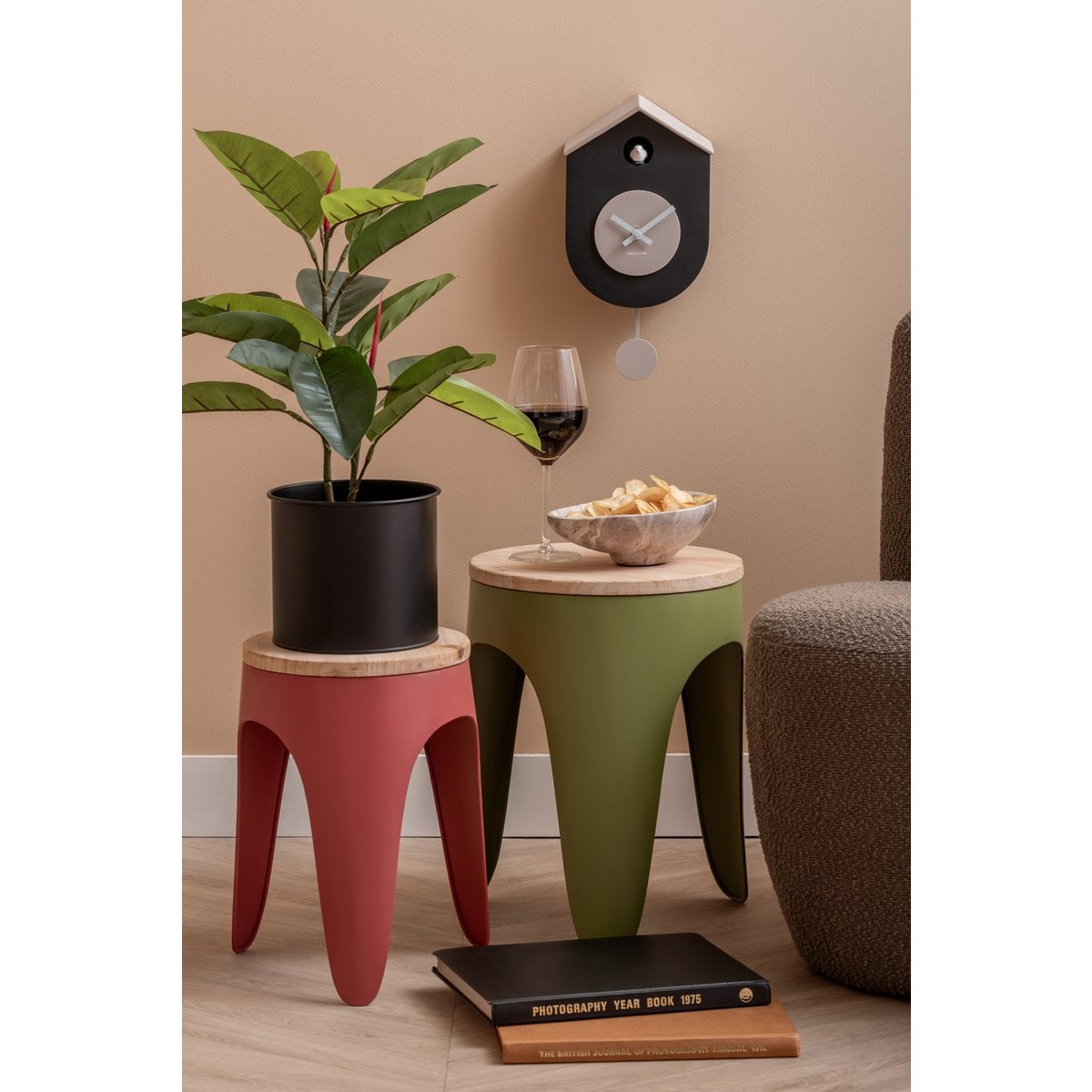2er-Set Retrohocker in Rot | VIA X SELECTION