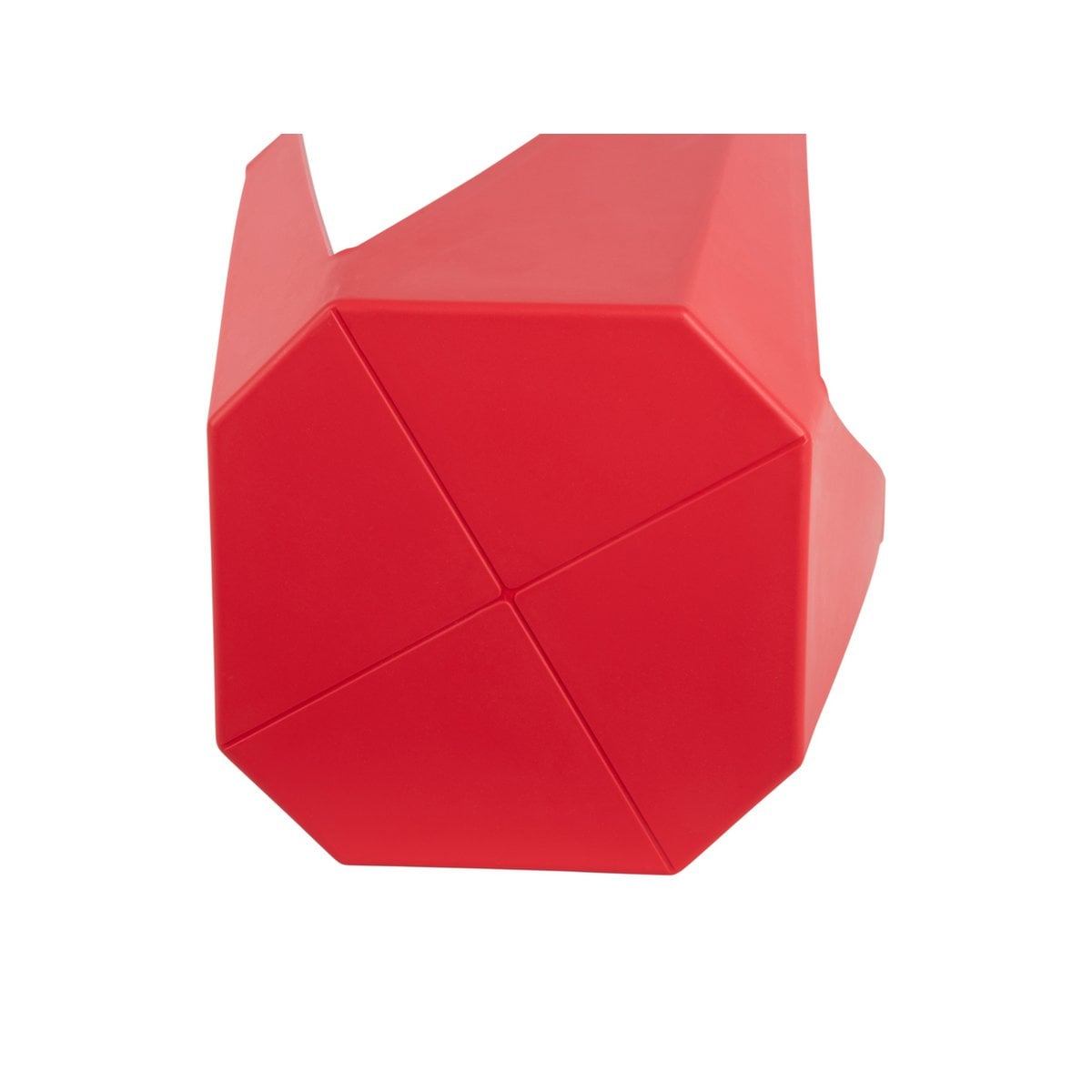 Kompakter Kunststoffhocker in Rot | VIA X SELECTION