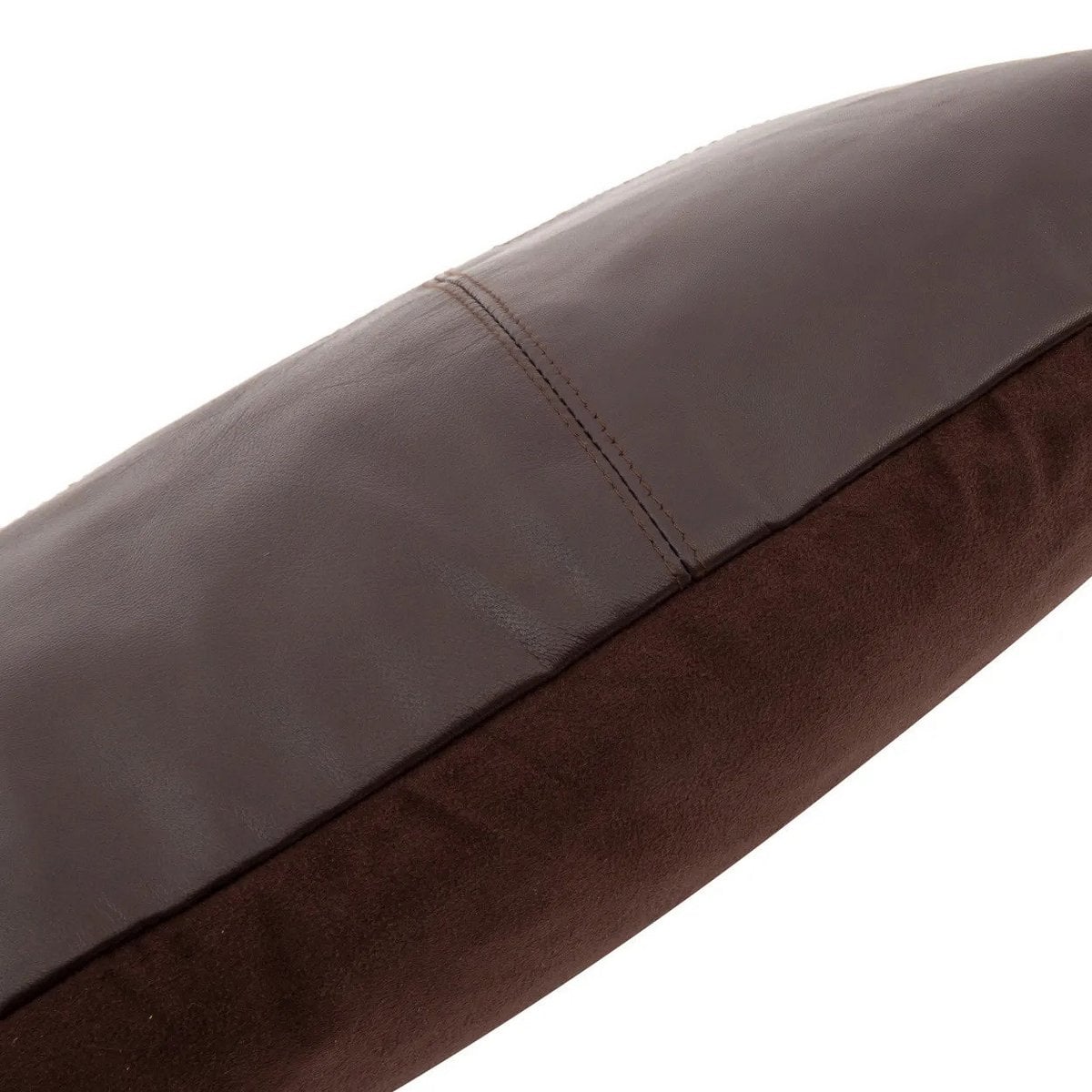 Kissenbezug aus Leder in Schokobraun, 30 × 50 cm | VIA X SELECTION