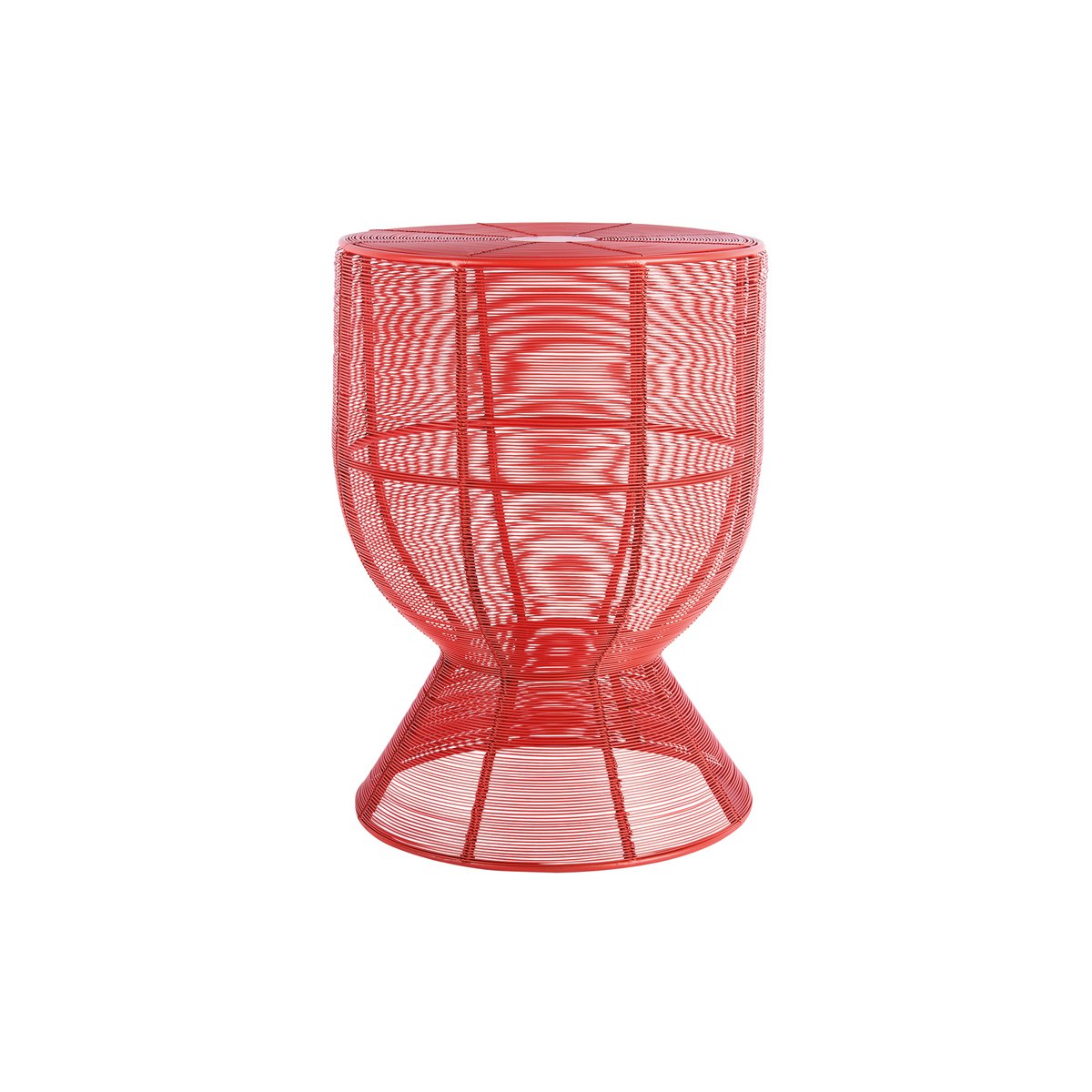 Metall-Beistelltisch Trommelform ziegelrot, Ø, 31 × 47 cm | VIA X SELECTION