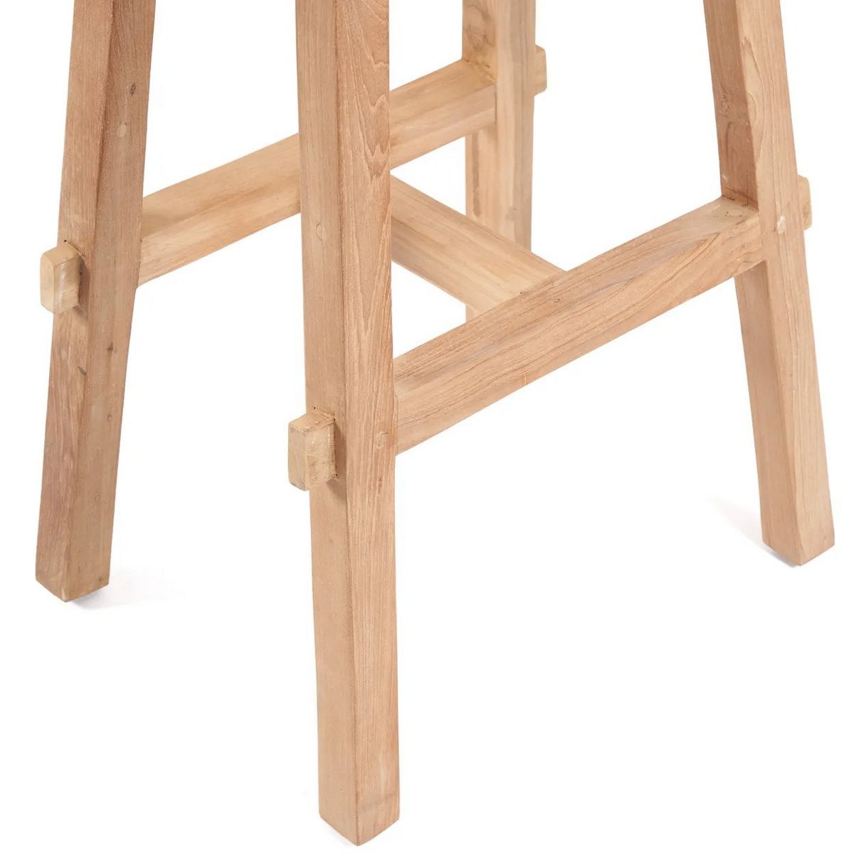 Outdoor-Barhocker aus Teakholz mit schmaler Sitzfläche | VIA X SELECTION