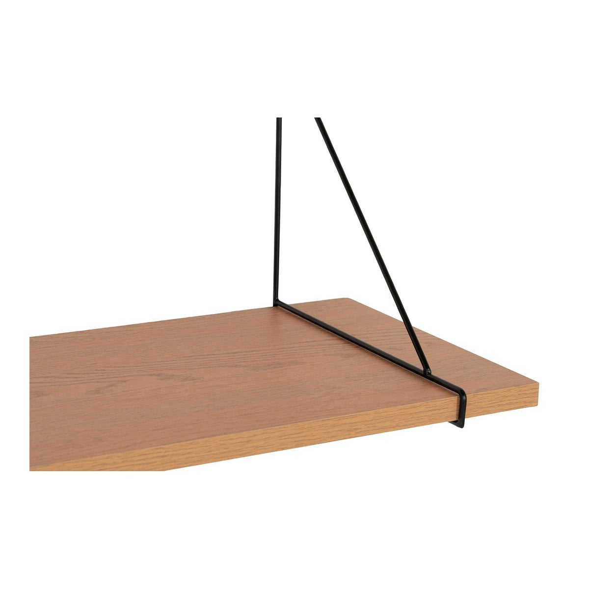 Wandregal mit Stahlrahmen schwarz, 120 × 29 cm | VIA X SELECTION