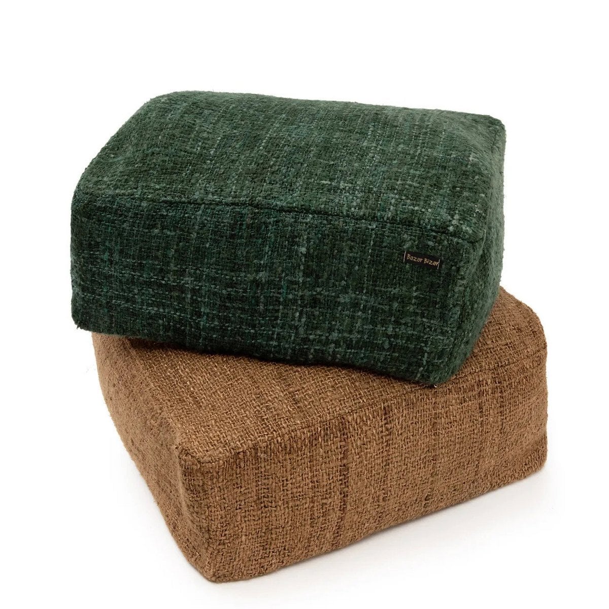Baumwoll-Pouf Waldgrün | VIA X SELECTION