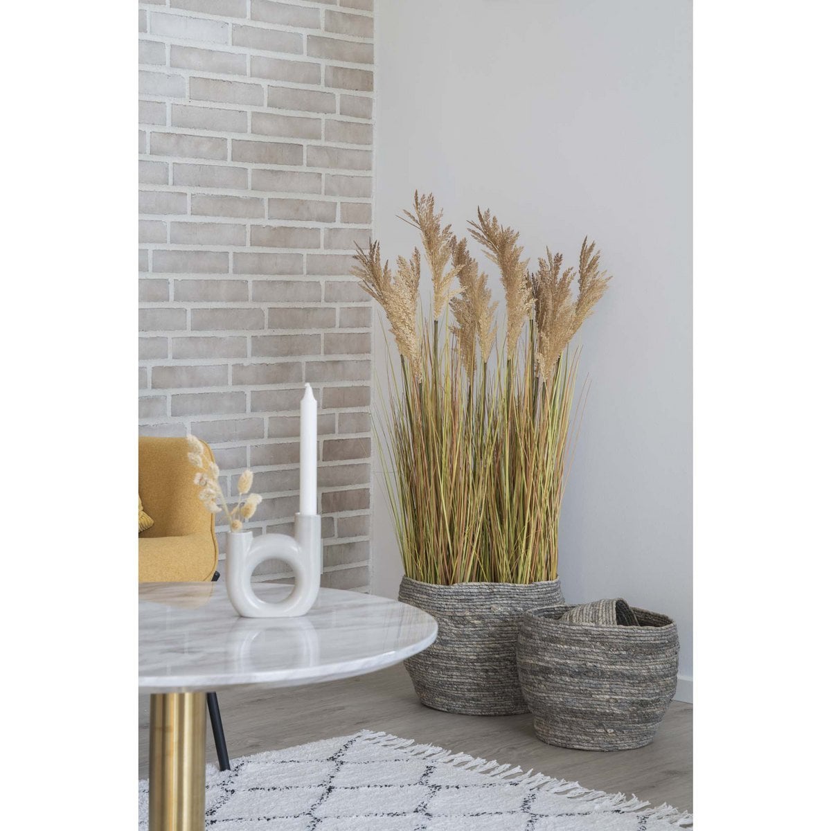 Sorghum-Gras Kunstpflanze natur 110 cm | VIA X SELECTION