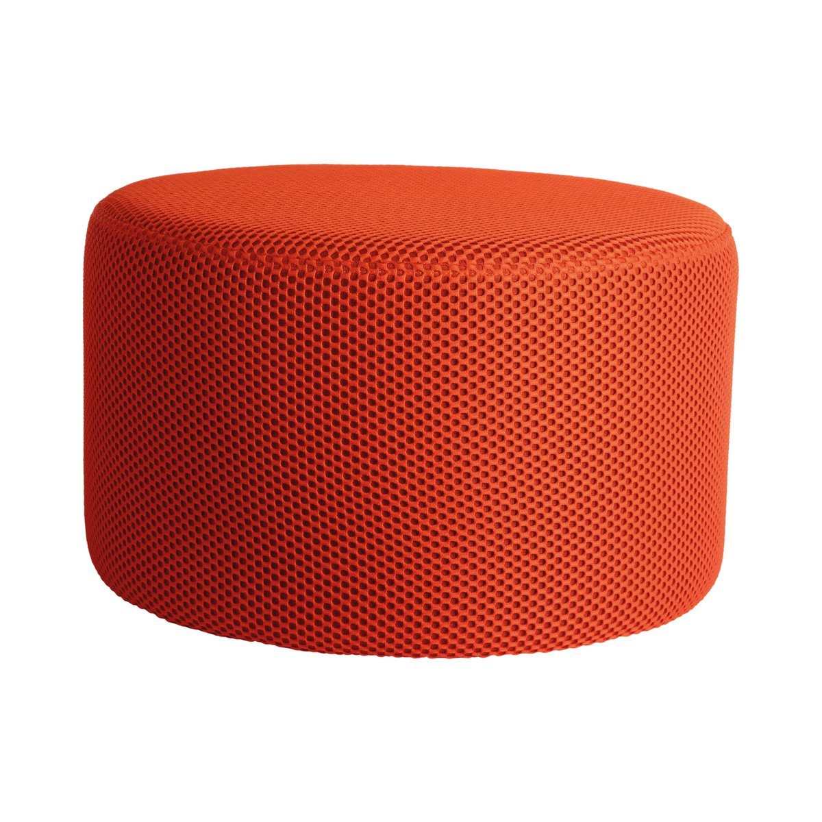 Runder Pouf mit Netzstruktur in Orange | VIA X SELECTION
