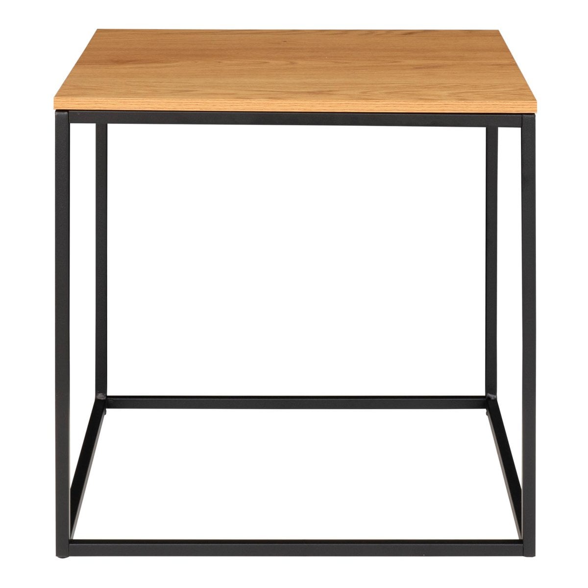 Beistelltisch in Eichenoptik und Schwarz, 45 × 45 × 45 cm | VIA X SELECTION