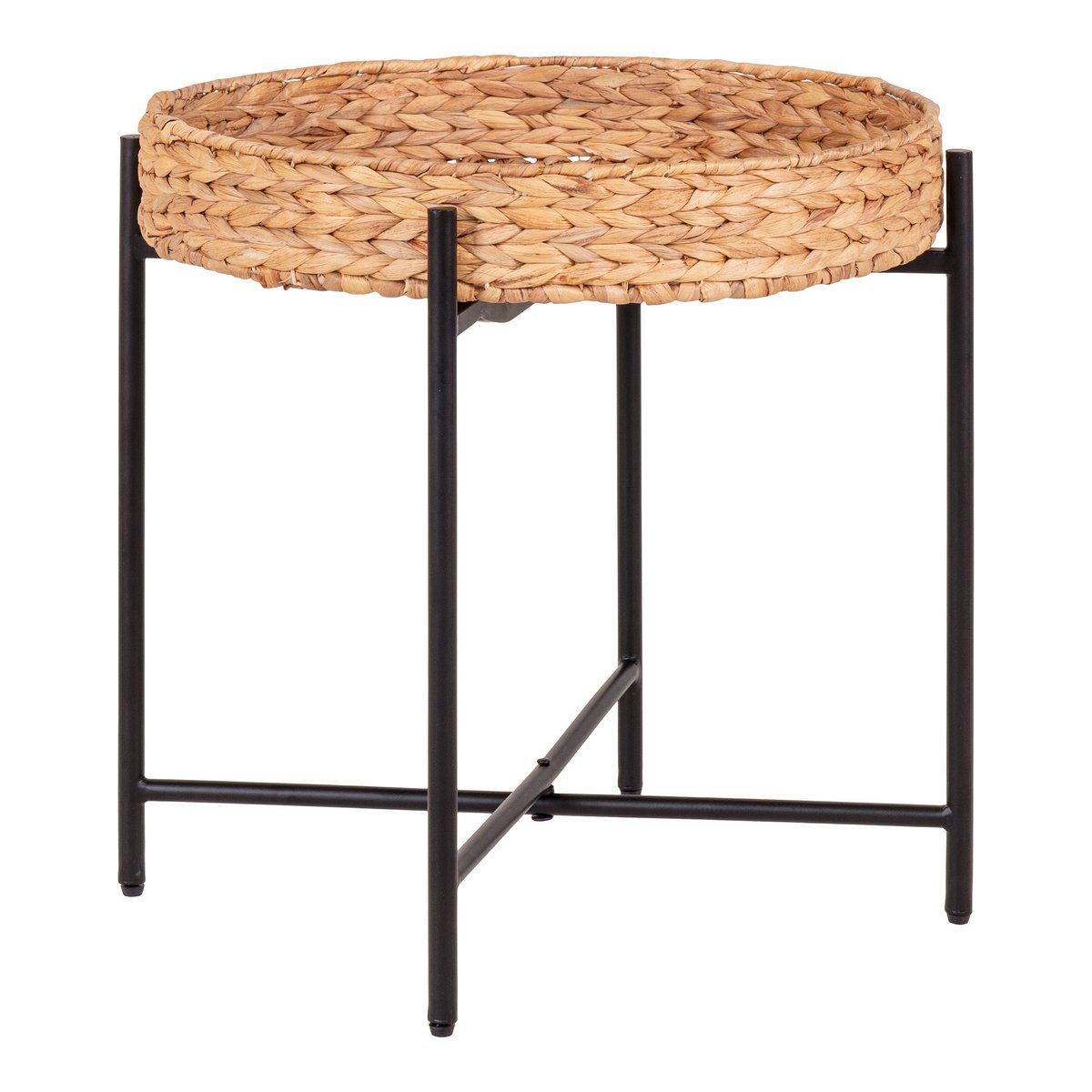 Runder Beistelltisch mit Wasserhyazinthe Ø 50 × 48,5 cm | VIA X SELECTION