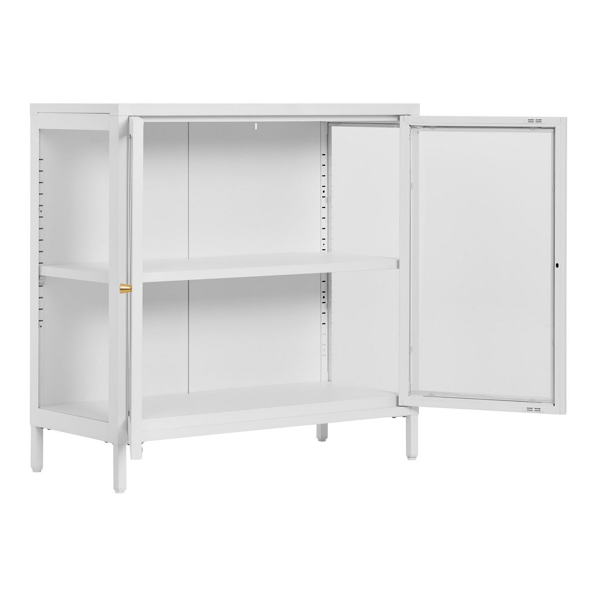 Vitrinenschrank weiß, 80 × 35 × 80 cm | VIA X SELECTION