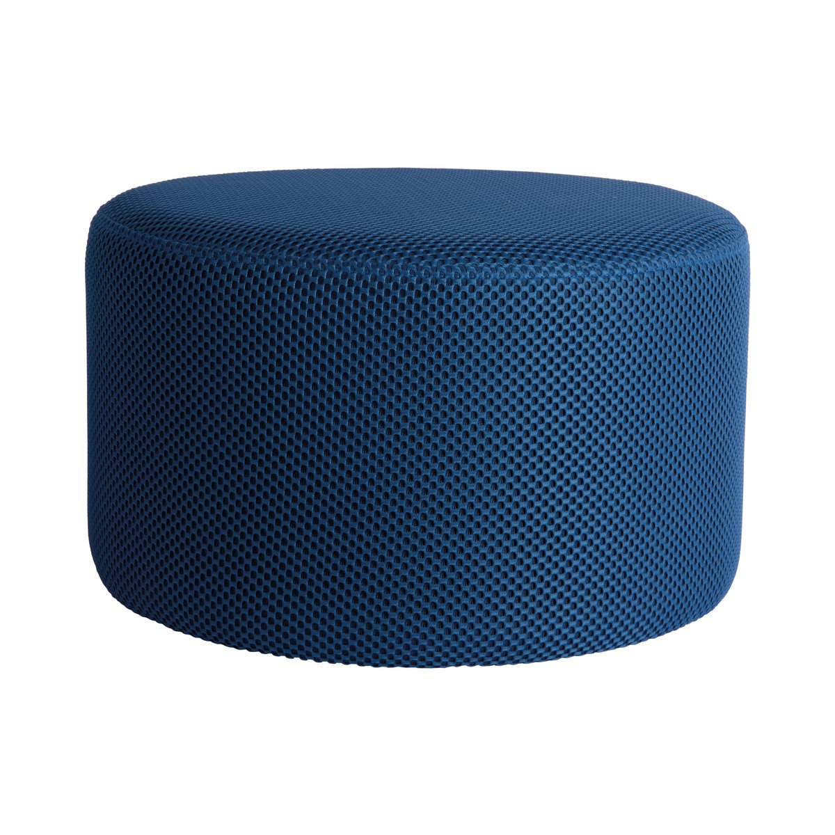 Runder Pouf mit Netzstruktur in Blau | VIA X SELECTION
