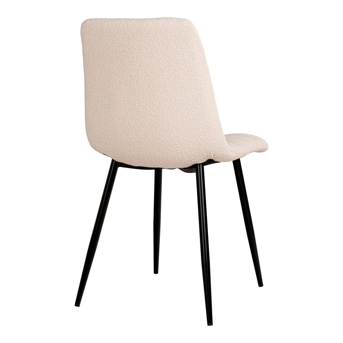 Esszimmerstuhl aus Bouclé weiß im 2er-Set | VIA X SELECTION