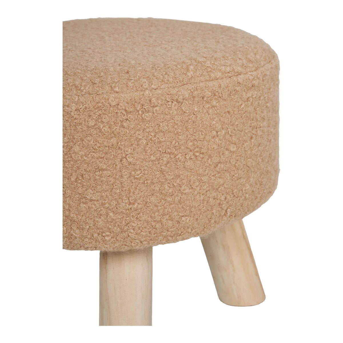Niedriger Polsterhocker in Beige | VIA X SELECTION