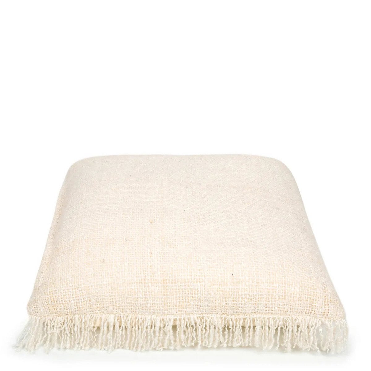 Großer Kissenbezug aus Baumwolle in Creme, 60 × 60 cm | VIA X SELECTION