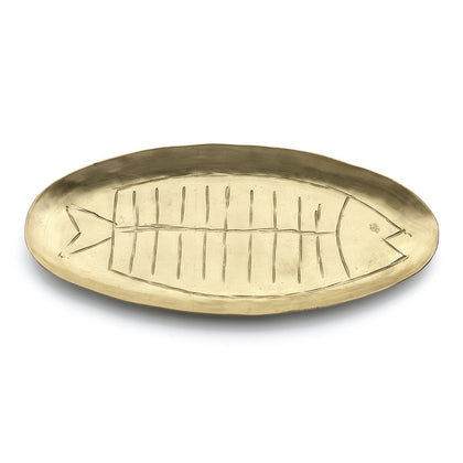 Messingtablett in Fischform, 25 × 12 cm | VIA X SELECTION