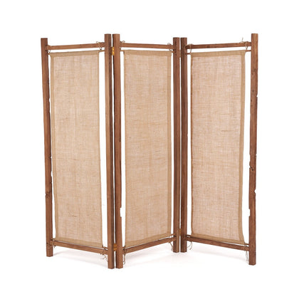 Raumteiler aus Holz natur, 205 × 178 cm | VIA X SELECTION