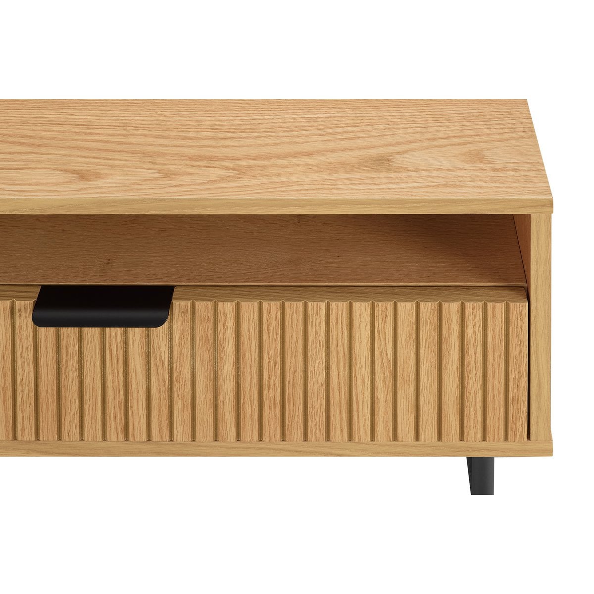 TV-Lowboard mit Eichenfurnier und Schublade, 120 × 40 × 50 cm | VIA X SELECTION