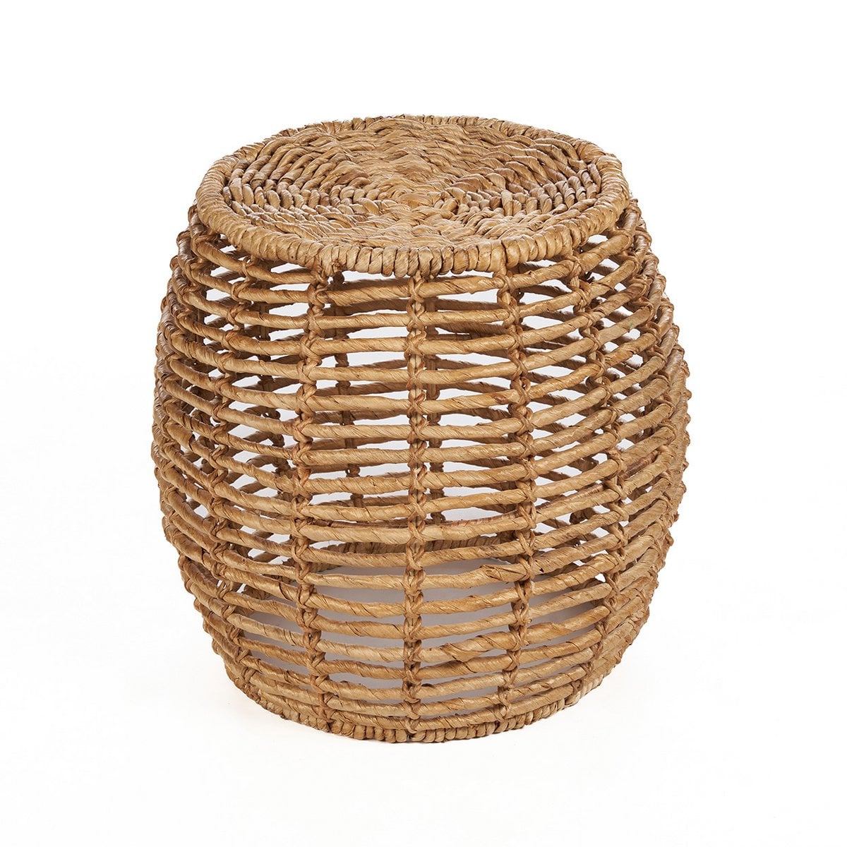 Geflochtener Hocker aus Bananenblatt natur mit Stauraum | VIA X SELECTION