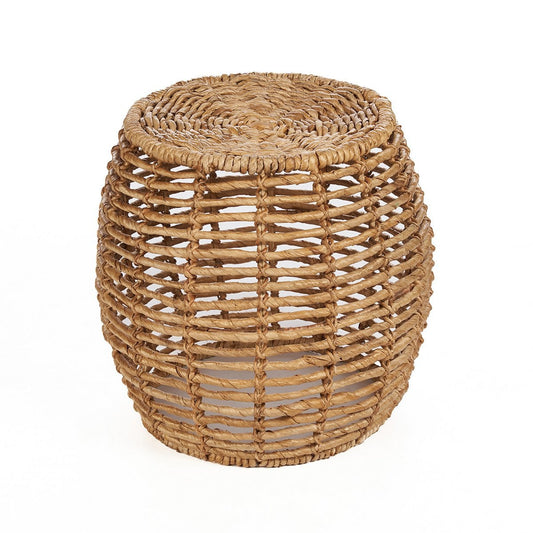 Geflochtener Hocker aus Bananenblatt natur mit Stauraum | VIA X SELECTION