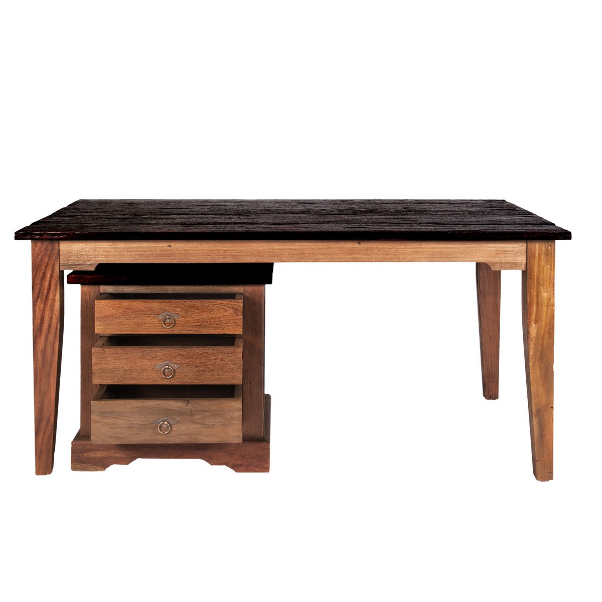 Esstisch recyceltes Teak zweifarbig, 160 × 90 cm | VIA X SELECTION