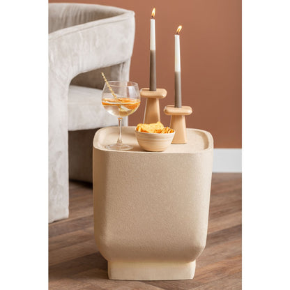 Beistelltisch aus Eisen in Greige, 37 × 37 × 40 cm | VIA X SELECTION