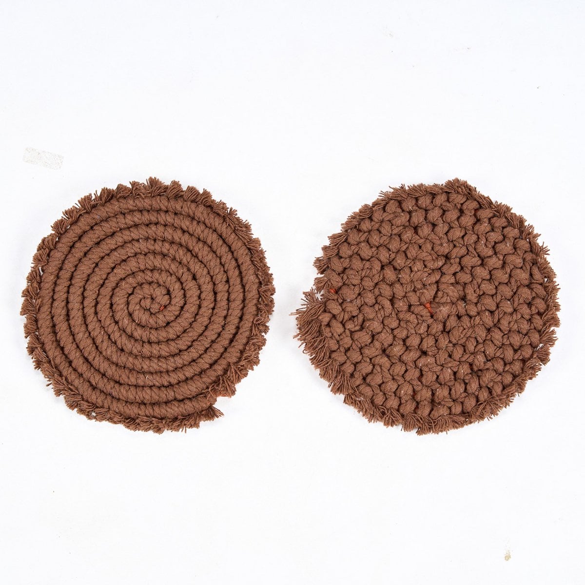Baumwoll-Untersetzer in Dunkelbraun, Ø 12 cm | VIA X SELECTION