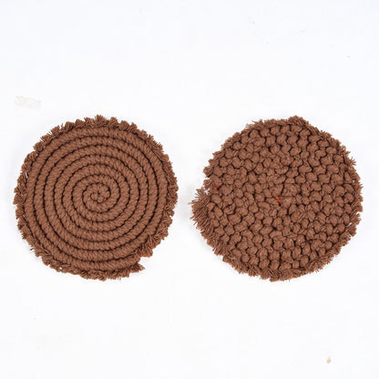 Baumwoll-Untersetzer in Dunkelbraun, Ø 12 cm | VIA X SELECTION