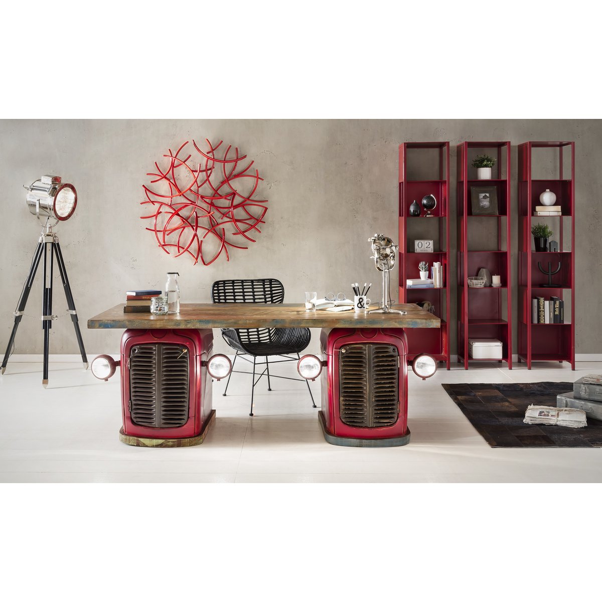 Rattansessel schwarz mit Metallgestell | VIA X SELECTION