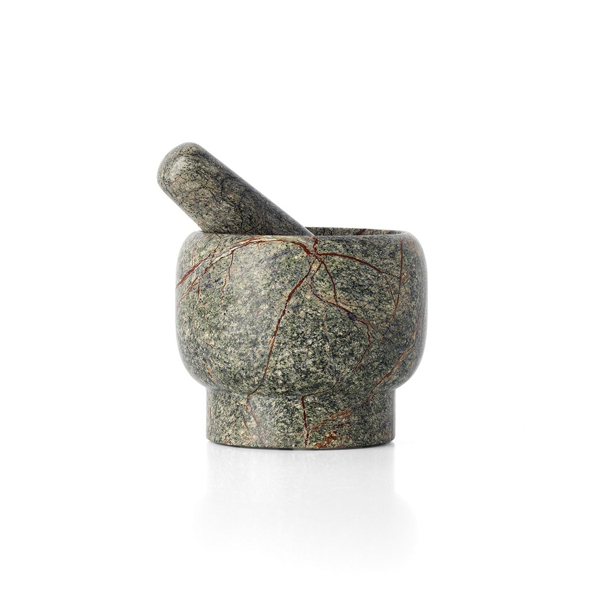 Gewürzmörser aus grünem Bidasar-Marmor 12,5 cm | VIA X SELECTION