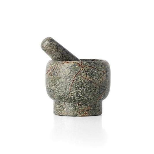 Gewürzmörser aus grünem Bidasar-Marmor 12,5 cm | VIA X SELECTION