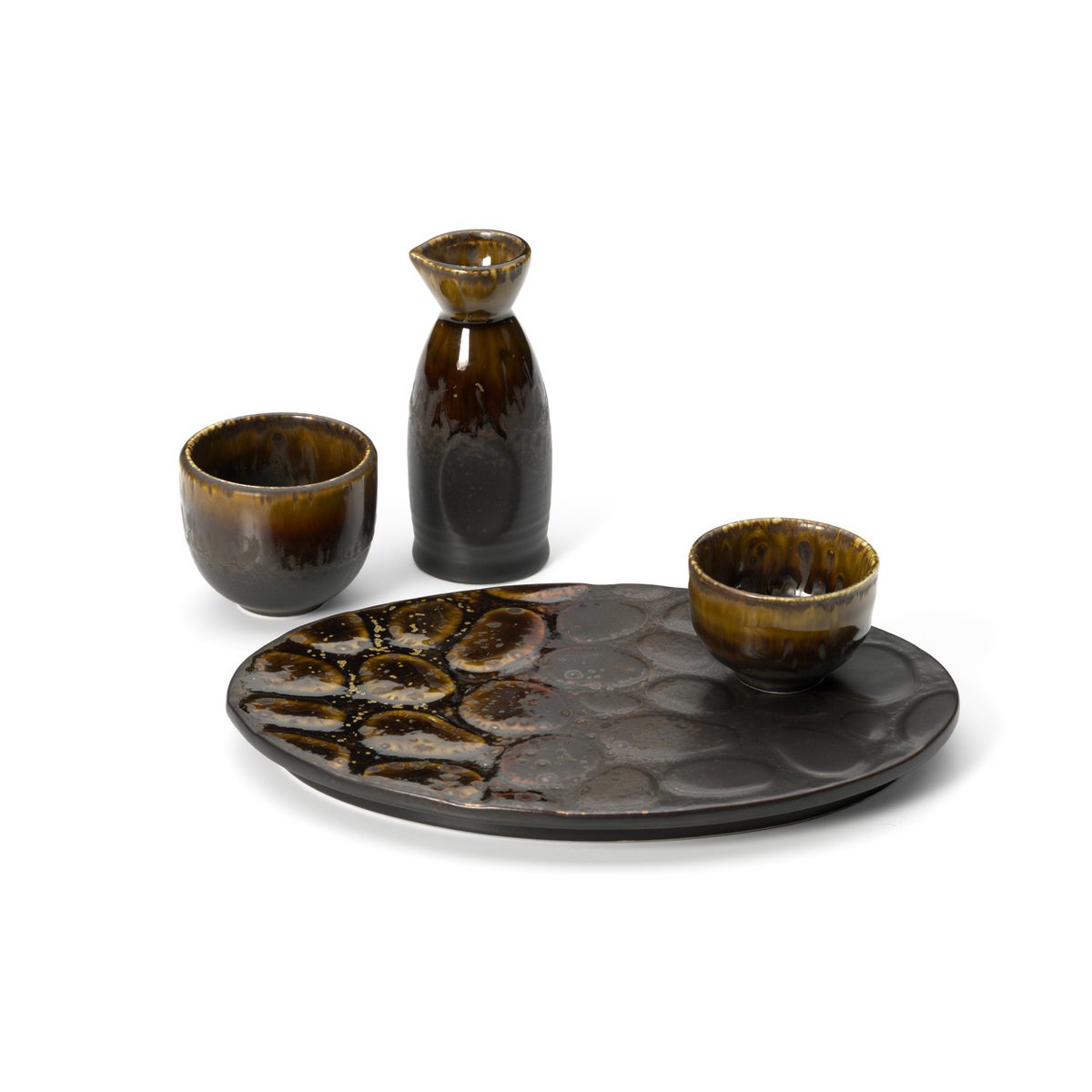 Sake-Ausgießer aus brauner Keramik 12,8 cm | VIA X SELECTION