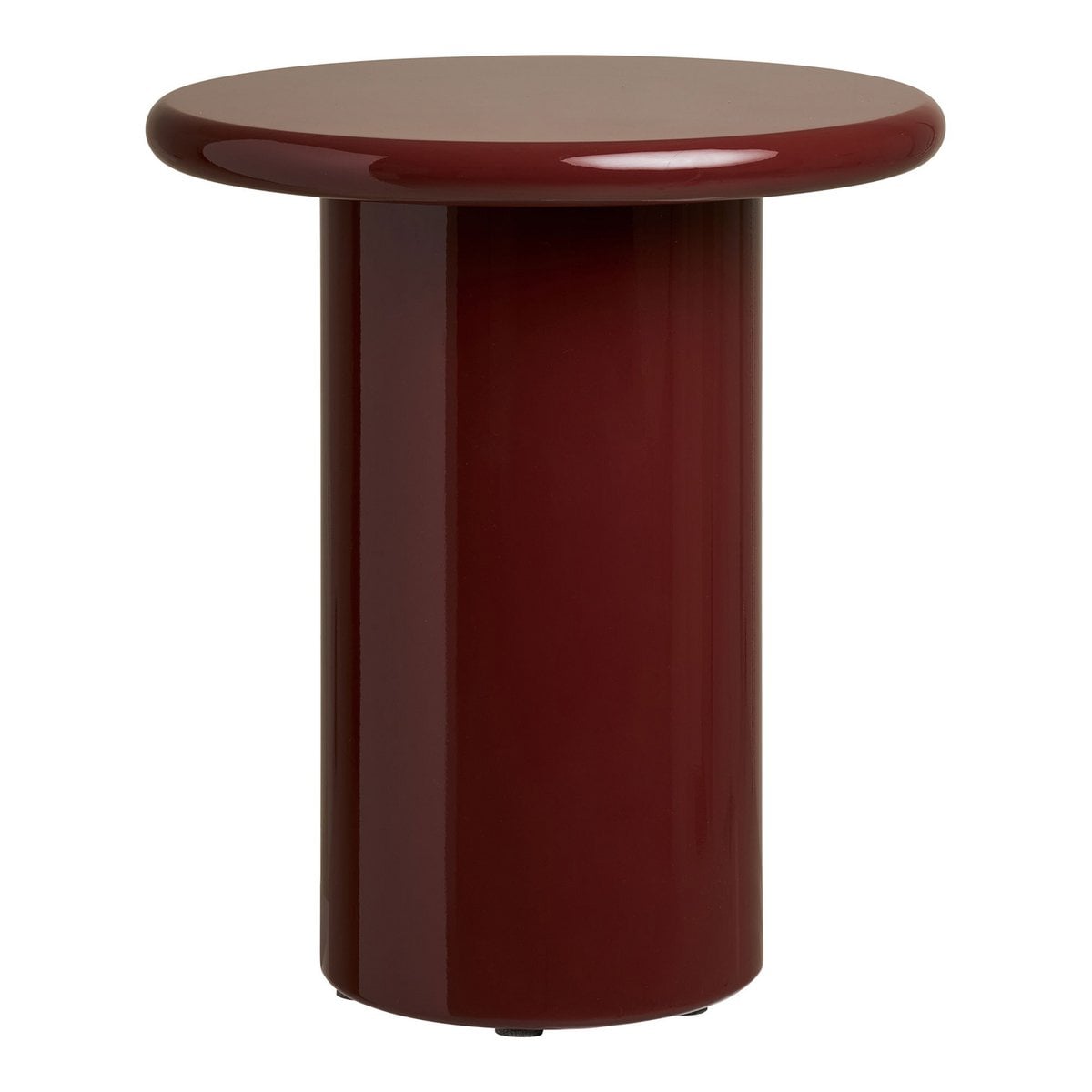 Runder Beistelltisch in Bordeaux, Ø, 45 × 50 cm | VIA X SELECTION