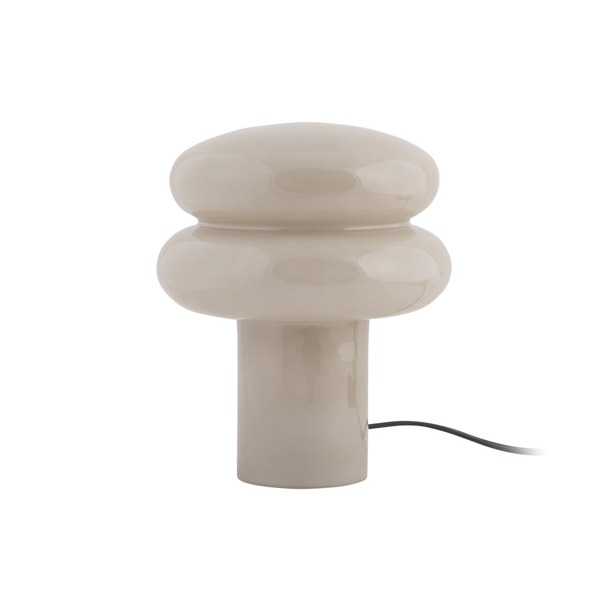 Leitmotiv Incesante Double Ring Tischleuchte aus Glas in in Grau | VIA X SELECTION