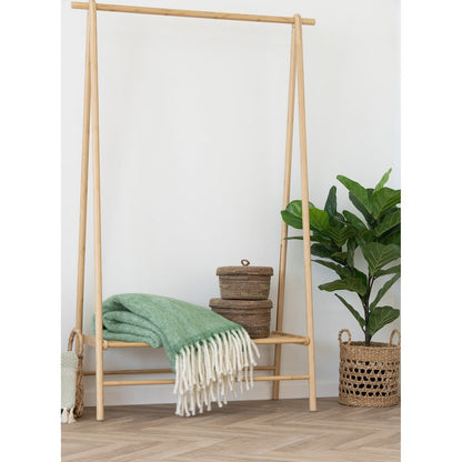 Plaid aus Wollmix in Grün, 130 × 170 cm | VIA X SELECTION