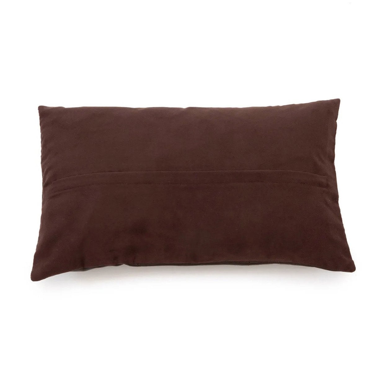 Kissenbezug aus Leder in Schokobraun, 30 × 50 cm | VIA X SELECTION