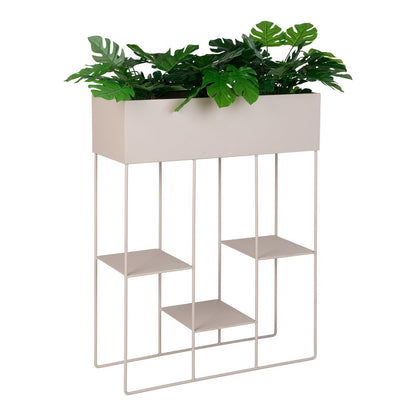 Pflanzenregal aus Stahl, Sand, 3 Ebenen, 25 ×, 60 × 80 cm | VIA X SELECTION