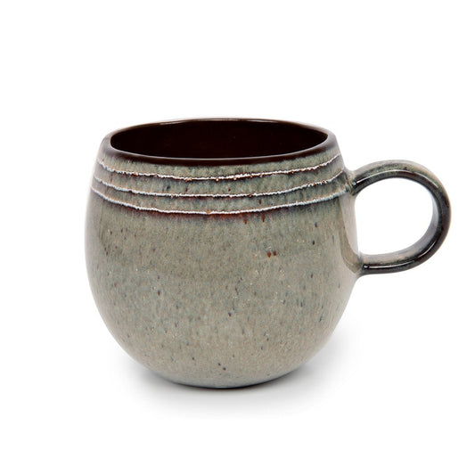 Großer Becher aus glasiertem Steinzeug 10 cm | VIA X SELECTION