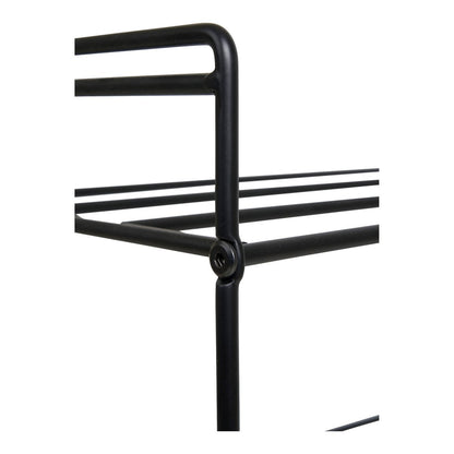 Offenes Schuhregal aus schwarzem Stahl 25 × 49,5 × 60 cm | VIA X SELECTION