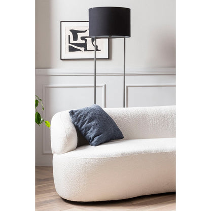 2-Sitzer-Sofa in weißem Bouclé mit gerundeter Form | VIA X SELECTION
