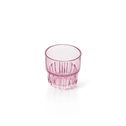 Trinkglas aus facettiertem Glas in Blush 8 cm | VIA X SELECTION