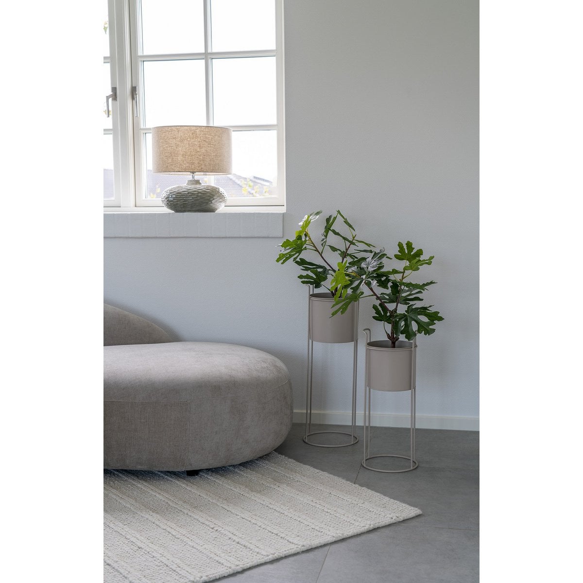 Pflanzständer-Set aus Stahl, Sand, 2-teilig | VIA X SELECTION