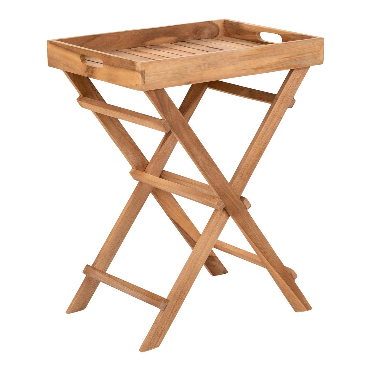 Tabletttisch aus Teak 29 × 39 × 49,5 cm | VIA X SELECTION