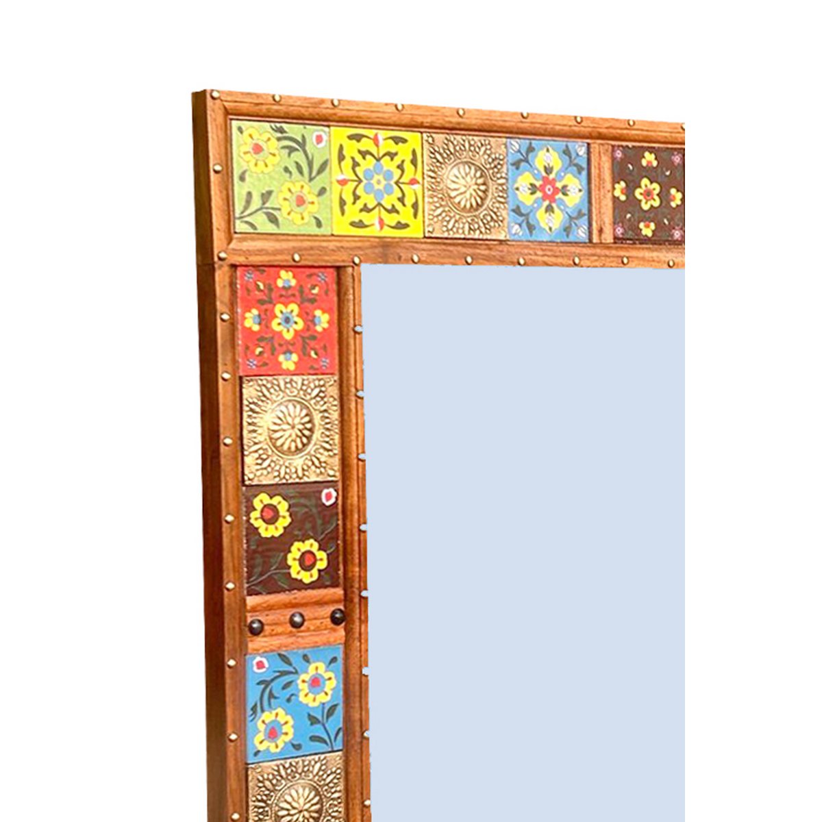 Wandspiegel mit Kachelrahmen und Ablage 65 × 80,5 cm | VIA X SELECTION
