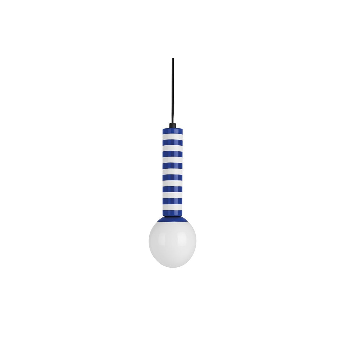 Leitmotiv Retro Striped Pendelleuchte in Blau | VIA X SELECTION