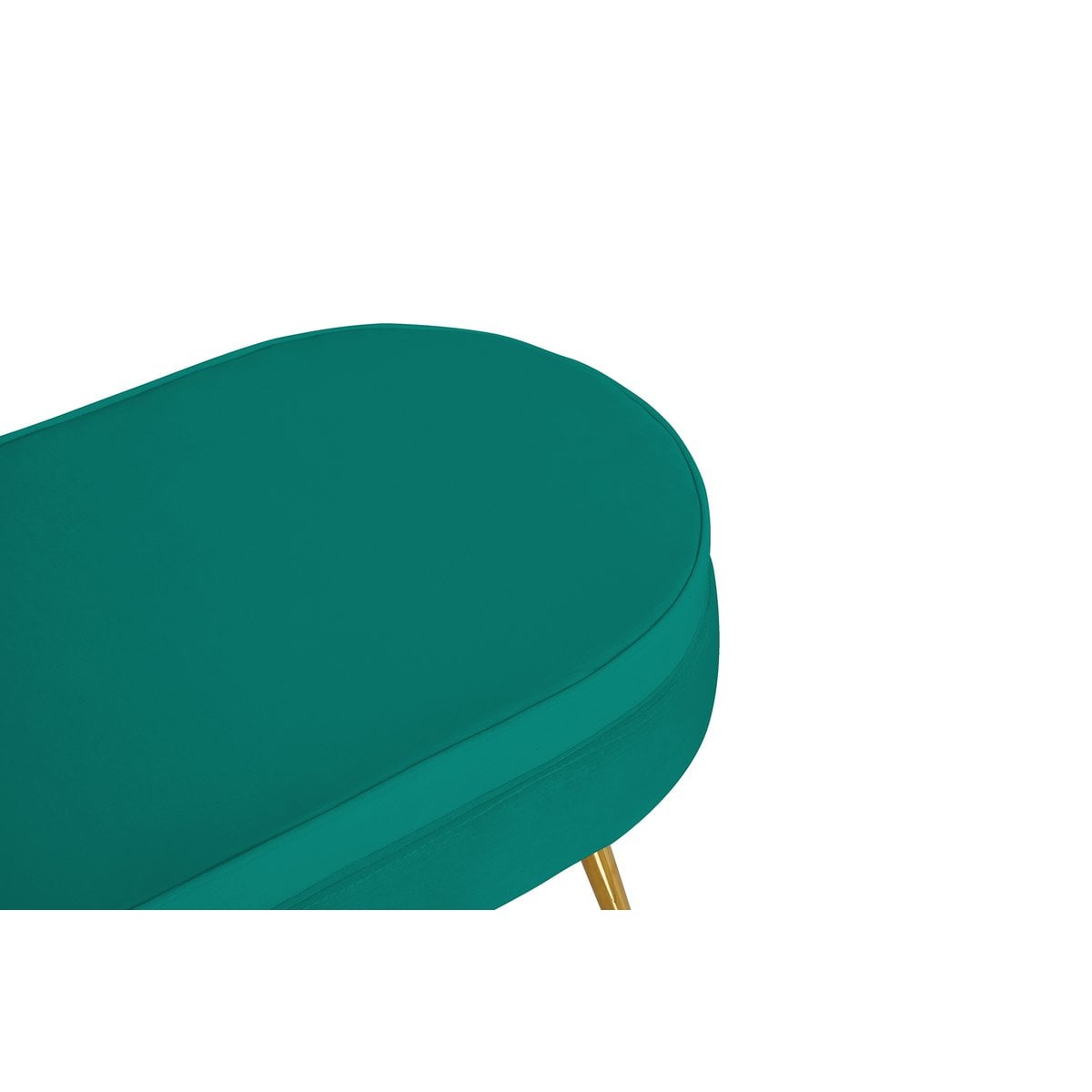 Ovaler Samt-Pouf Grün | VIA X SELECTION