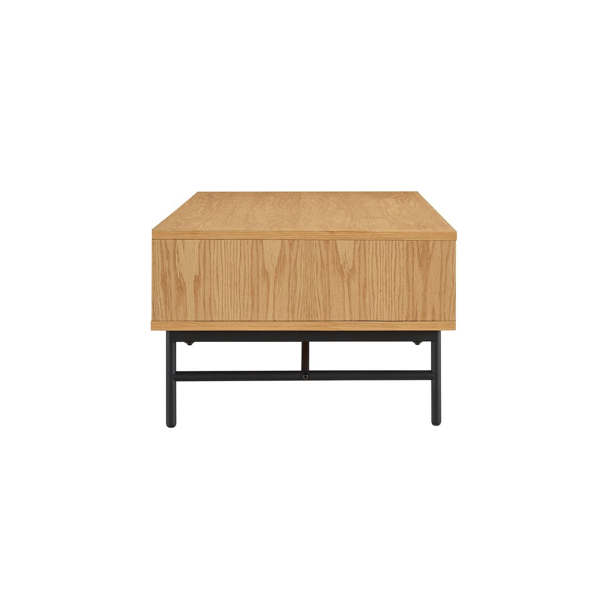 Couchtisch aus Eichenfurnier mit Schublade, 120 × 60 × 40 cm | VIA X SELECTION