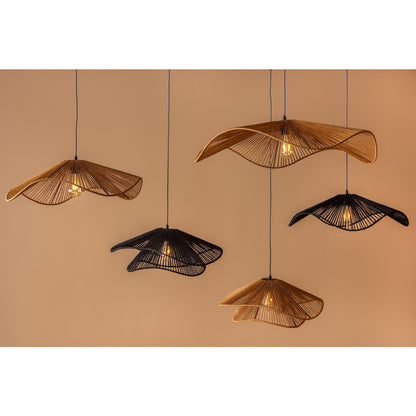 Leitmotiv Sombra Pendelleuchte aus Jute in Beige | VIA X SELECTION