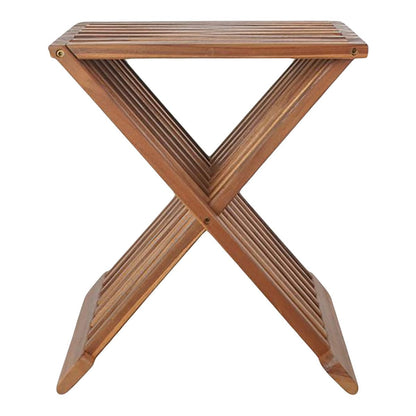Klapphocker aus Teakholz in Natur | VIA X SELECTION