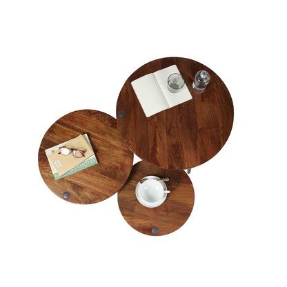 TOM TAILOR Home runder Couchtisch aus Holz und Metall, Ø, 80 × 35 cm | VIA X SELECTION
